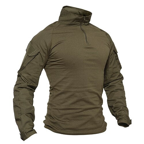 T-shirts Men Camouflage Tactical Combat T-shirts Long Sleeve Military Army tshirts Multicam Airsoft Paintball Top Tees